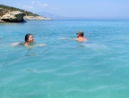 Plaża Xigia - naturalne spa siarkowe na Zakynthos - piękny kolor wody