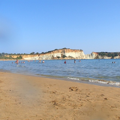 Plaża Gerakas, Zakynthos - idealnie miękki i drobny piasek na plaży