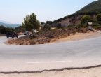 kręte drogi na Zakynthos w rejonie Mikro Nissi