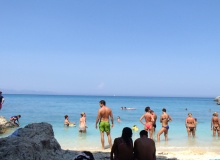 Plaża Xigia - naturalne spa siarkowe na Zakynthos - plaża żwirkowa