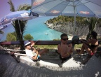 Plaża Xigia - naturalne spa siarkowe na Zakynthos - tawerna na klifie - dobre jedzenie + piękne widoki